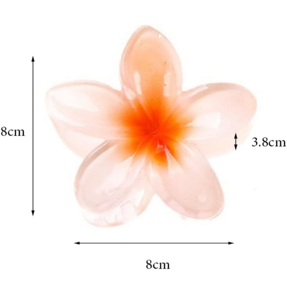 🪷 Red Plumeria Hair Claw - Picture 7 of 7